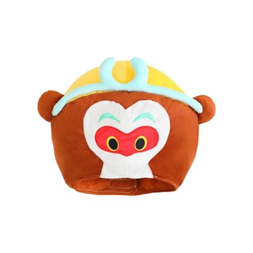 Ldabrye Gorro de juego de rol para niños inspirado en personajes clásicos, perfecto para reuniones de cosplay, construcción ventilada, refrescante, cómodo, sombrero de personaje de mono
