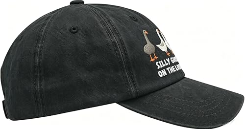 Image of Funny Goose Hat Silly Goose On The Loose Hat Men Baseball Hats Funny Cap