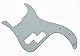 KAISH P-Bass-Pickguard mit 13 Löchern, PB-Kratzplatte, Bass-Pickguard für USA/Mexiko, Präzisions-P-Bass, weiß, 3-lagig