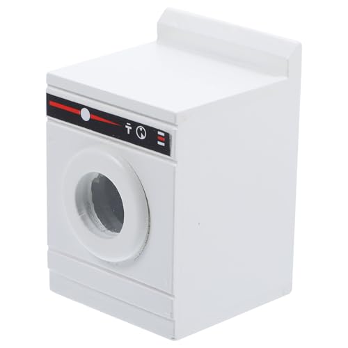 Toyvian Dollhouse Washing Machine Mini Cloth Washer Dryer Model Minihouse Laundry Machine Miniature for Dollhouse Furniture Accessories