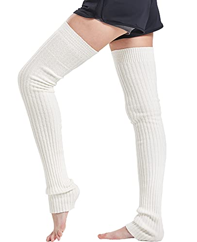 Nanxson Women's Winter Knit Leg Warmer Over Knee High Footless Socks Warm Long Leg Warmers for Yoga Pole Dance4