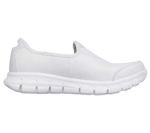Skechers Womens Sure Track Slip Resistant Slip On Occupational Shoe White Size UK 3 EU 36