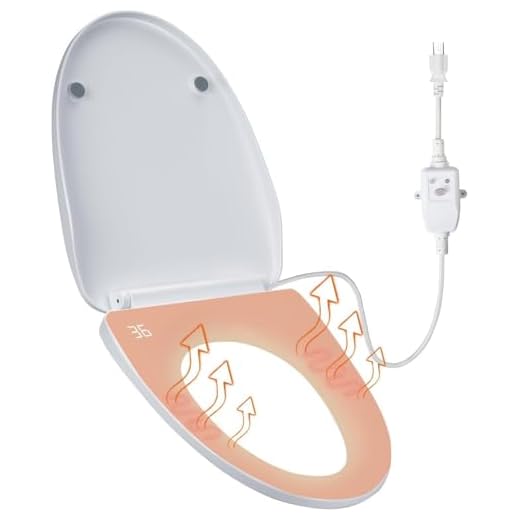 Intelligenter Smart Toilettensitz WC Bidet, Beheizter Sitz mit 3 Temperaturstufen, Absenkautomatik, LED-Temperaturanzeige, Nachtlicht & IPX4 Spritzwasserschutz, V-Type Heated Toilet Seat mit Bidet