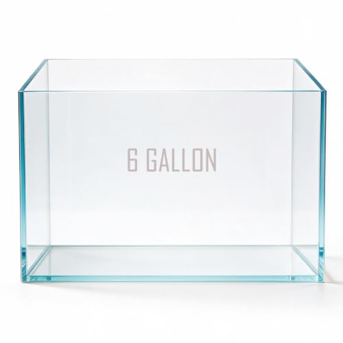 Image of 6 Gallon Rimless Aquarium Fish Tank, Ultra-Clear Nano Glass Rectangular Fish Tank L15.7＂xW9.05＂xH9.8＂ Thickness 6mm Glass Aquarium (S 6 Gallons)