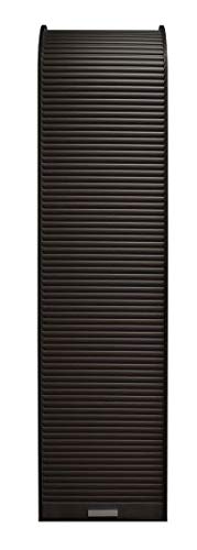 Mäusbacher Jalousieschrank RL-46-192: Modern Roll-Up Door Cabinet für Wohnzimmer, Schwarzstahl/Weiß, 46x192x44 cm, 7 kg Tragfähigkeit
