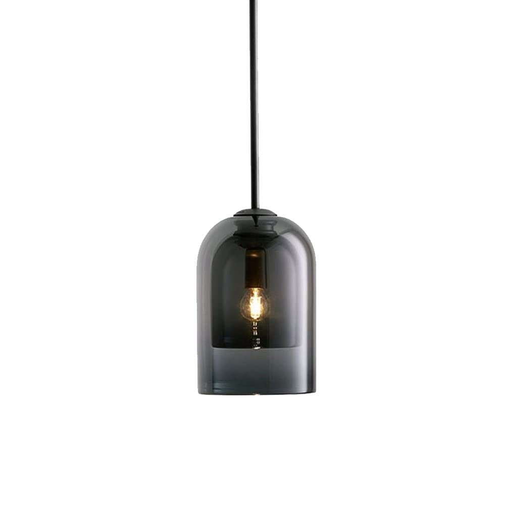 Suspension réglable verre gris fumée luminaire anti éblouissement cuisine