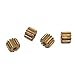 BELTXTROPHE 4pcs 0.4 Module 12 Teeth Copper Flat Gear 5.6mm Diameter Cylindrical Gear 2mm Tight Fit 0.4M 12T Straight Teeth Pinion Industry