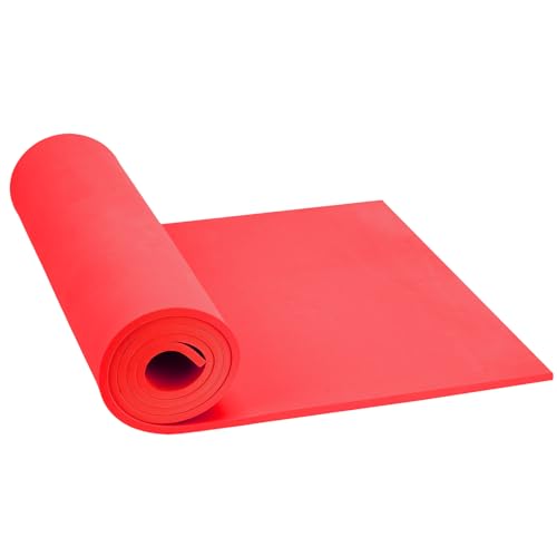 Goma EVA Rojo, Do²ping Espuma Foam 6mm, 35.5x124.5cm con Alta Densidad 86kg/m3 Rollo Goma EVA para Cosplay Disfraces DIY (6mm Rojo)