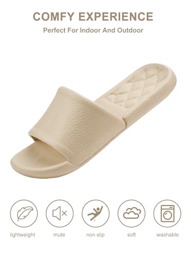 Slippers Shower Shoes for Women and Men House Slides Anti-Slip Quick Drying Sandals Casual4