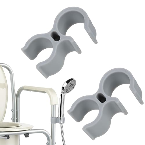 2 PCS Shower Head Holder for Shower Chair, Bath Seat Shower Bracket Attachment Tube Clamp Bracket...