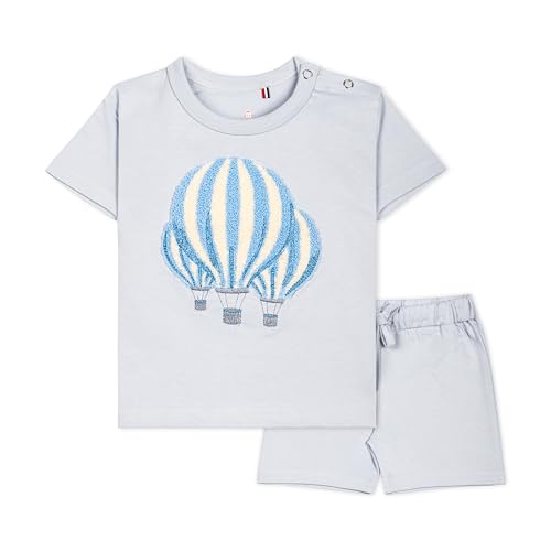 Image of ARIEL Baby Boys & Baby girls Cotton Printed Round Neck Half Sleeve T-shirt & Short Summer Clothing Sets