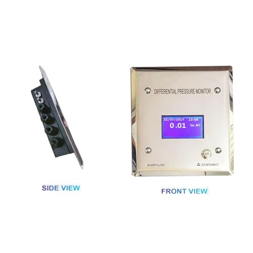 Image of Digital Differential Pressure Indicator (Range:-180 to 180 Pascals) for Isolation Rooms, Pharmaceutical Clean Rooms Along with Calibration Certificate Model: ACE AI-DP1-LCD