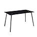 MOMMA HOME Mesa de Comedor - Modelo Alma - Color Negro/Gris - Material Cristal Templado/Metal - Medidas 140 x 80 x 75 cm