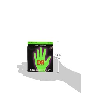 DR String NGE-9 Neon Green Jeu de cordes pour guitare electrique, NGE-9 Green coated 9-42 – Image 4