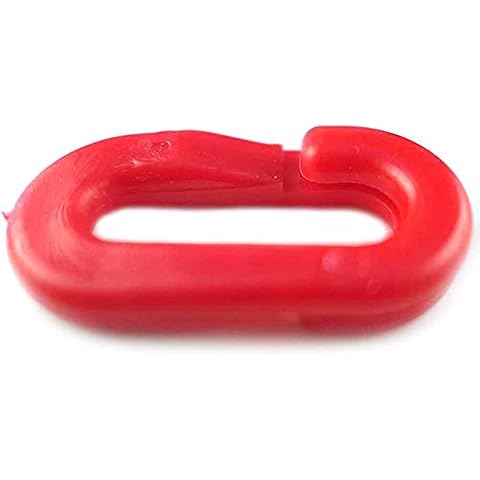 10 STÜCK KETTENGLIED Notglied VERBINDUNGSGLIED ROT FÜR 6 MM KUNSTSTOFFKETTE Absperrkette Cover