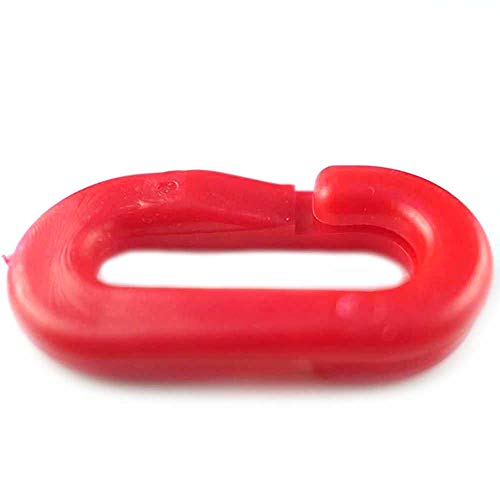 10 STÜCK KETTENGLIED Notglied VERBINDUNGSGLIED ROT FÜR 6 MM KUNSTSTOFFKETTE Absperrkette