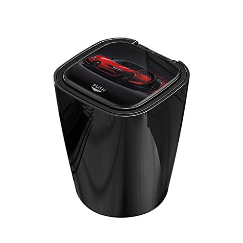 Image of Car Ashtray with Lid, Led Car Ashtray, Cup Holder Ashtray for Car - Push Swtich, Protable, Smokeless Ash Tray, Windproof for Outdoor Travel, Home Use