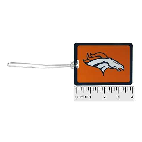 Nfl Denver Broncos Vinyl Luggage Tag, 2Pk, Blue #TOP2