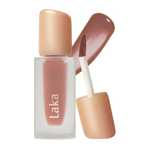 Laka Fruity Glam Tint | Glowing Korean Lip Tint with Hydrating Lightweight Texture | Buildable Color, Non-Sticky High Shine Gloss | K-Beauty Korean Makeup | #142 Toffee, 0.15oz