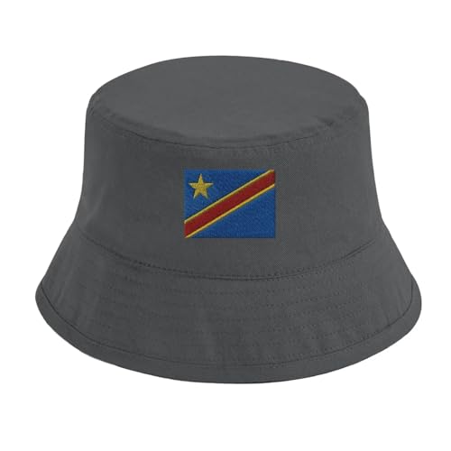 Bob Drapeau RDC pour festivals et été : Chapeau de soleil style urbain Léopard du Congo
