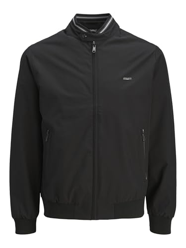 Jack & Jones Jjerush Bomber Ps Noos Chaqueta bomber, Hombre, Negro, 3XL