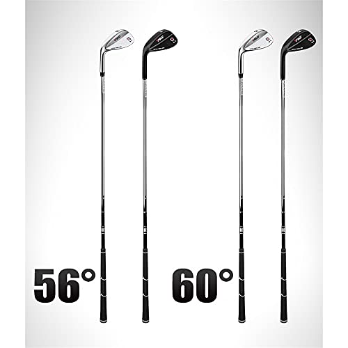 Lewa ręka Sand Wedge 56-60 stopni Golf Club Stainless Steel Shaft Smooth Glide Sole Precision Spin Control Trwała konstrukcja dla mężczyzn Kobiety Bunker Shots Wygodne Uchwyt Spójny Wydajność Niezawod