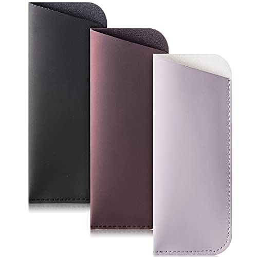 Image of TRIUMPH VISION Reading Glasses Pouch Eyeglass Sleeve Soft Case Slim 3 Pack | Alternative to Bulky Case Lightweight,Neoprene Lined Padded Protect Optical lens Slip in, Cute Pattern Portable for Daily Use