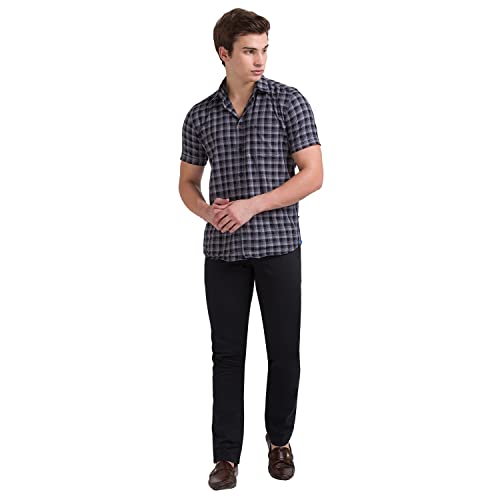 Image of Parx Cotton Dark Green Casual Trouser for Men