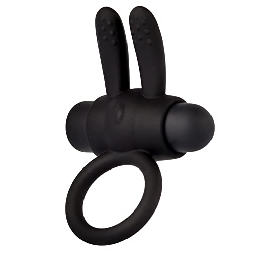 Diversual Rhingo, Anillo Vibrador Hombre, 5 Intensidades, 5 Modos de Vibración, Silicona, Ultra Suave, Elástico, Flexible (Negro)