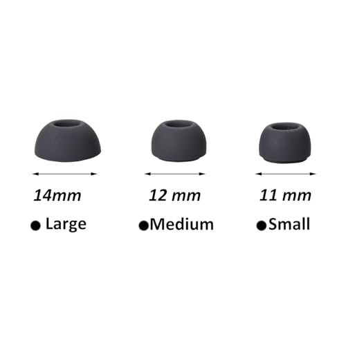 Samsung Galaxy Buds 3 Pro Aksesuarları için Yedek Silikon Kulaklık Ucu Seti Kulaklık Kulak Uçları, 6 Çift (3 Boyut S/M/L) (Gri)