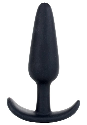 Doc Johnson Mood - Naughty 1 - Silicone Anal Plug - Large - 4.9 in. Long and 1.3 in. Wide - Tapered Base for Comfort Between The Cheeks - Large - Black