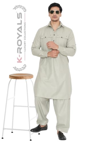 Image of K-ROYALS D-6 Cotton Blend Pathani suit for mens