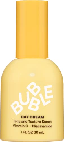 Bubble Skincare Day Dream Tone and Texture Face Serum – Hydrating Vitamin C + Niacinamide Serum that Helps Improve Skin Barrier Repair – Vitamin C Skin Care Suitable For All Skin Types (30ml)