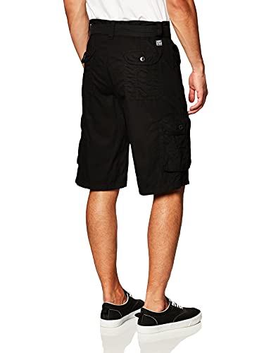 Southpole 9001-3351 BK-BK-30 Men'S Ripstop Belted Cargo Shorts thumb #2