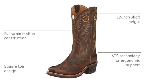 Image of Ariat Heritage Roughstock Western Boot - Men's Square Toe Leather Work Boot