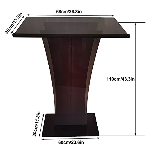 Pupitre Portable en Acrylique, Design en C, idéal pour Les églises, Les écoles et Les Bureaux ; Parfait pour Les cérémonies, Les événements et Les présentations ; solutio