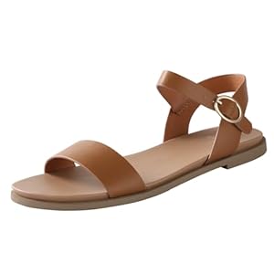 Ankis Black White Brown Tan Flat Sa...