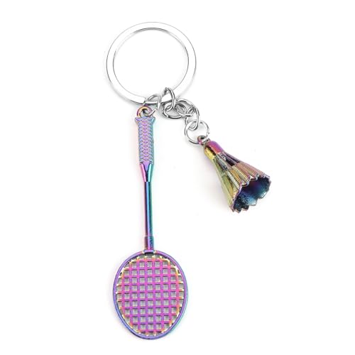 Bunter Badminton Schlüsselanhänger, Metall Schlüsselring, Glänzender Schlüsselanhänger, Schlüsselanhänger Im Sport Stil, Geschenk Für Sport Und Fitnessbegeisterte Bunter Badminton Schlüsselanhänger, Metall Schlüsselring, Glänzender Schlüsselanhänger, Schlüsselanhänger Im Sport Stil, Geschenk Für Sport Und Fitnessbegeisterte