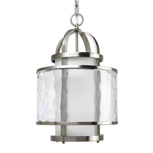 Image of Progress Lighting 1-Light Foyer Pendant, Bay Court Collection, Indoor, P3701-09, Brushed Nickel
