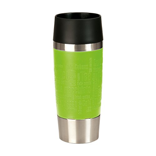 Emsa 513548 Travel Mug Bicchiere Termico Con Chiusura Quick Press, Acciaio, Lime, 1 Unità (Confezione Da 1)