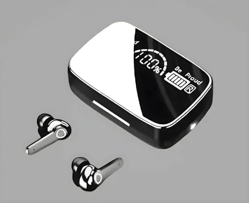 Image of M19 Bluetooth Earbuds with Fast Charging, Crystal Clear Audio, Ergonomic Design, Digital Display Charging Case