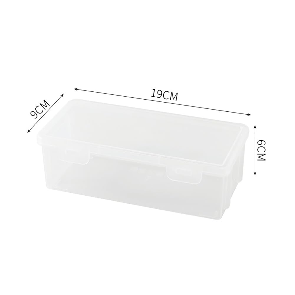 HugeDE Clear Plastic Pencil Box, Transparent Pen Box, Large Capacity, Rectangular, Office, School, Home Use - Image 2