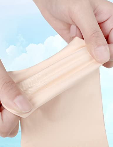 Cuulrite Girl's Ballet Thin Seamless Silk Without Heel, Pack of 3 Socks, Nude*3 Pairs, Medium3