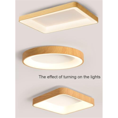 Plafonnier LED encastré de plafond en bois chêne variable - 7