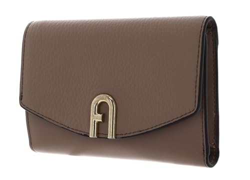 Porte-monnaie Furla Primula compact en cuir greige, l'accessoire shopping zippé