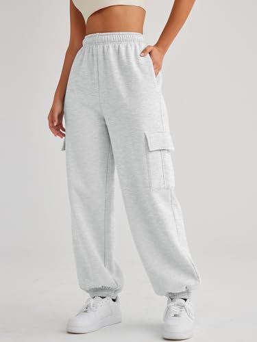 Image of AUTOMET Womens Cargo Sweatpants Oversized Fleece Joggers Fall Fashion Outfits Y2k Clothes 2024 with Pockets