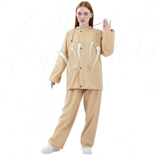 Traje de lluvia impermeable transpirable con capucha y reflectores contra tormentas