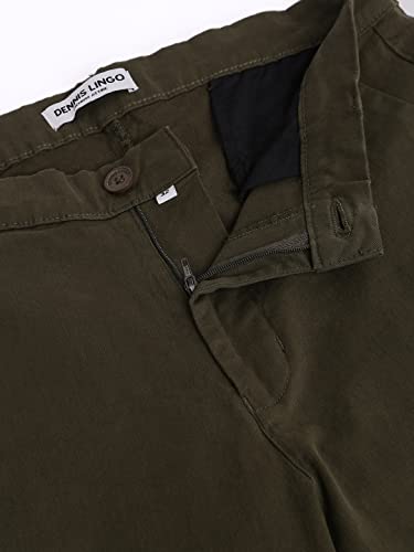 Aachall Men's Regular Casual Pants - Olive(32)2