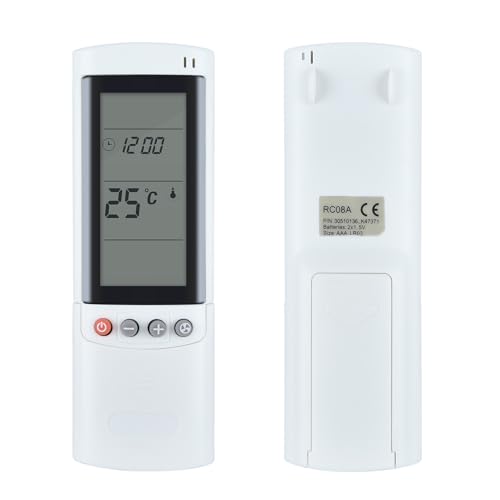 GOUYESHO New RC08A RC08B Air Conditioner Replacement Remote Control für Gree Airwell Electra Air Conditioner RC08A RC08B mit schneller Reaktion und langem Steuerabstand