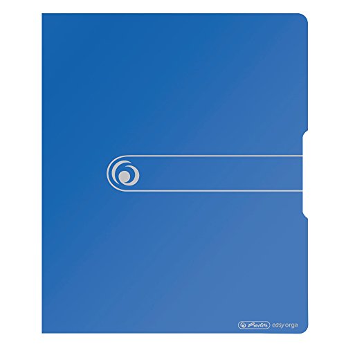 Herlitz 11217130 Ringbuch A4 (PP, 2-Ring-Kombi-Mechanik, 2,7 cm Rücken, 16 mm Füllhöhe) opak blau